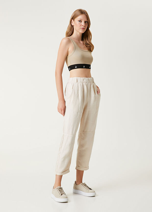 Beymen Club Beige Linen Trousers - 1