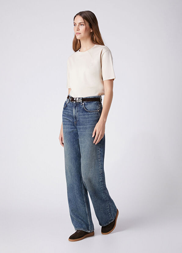 Beymen Club Beige Basic T-Shirt - 3
