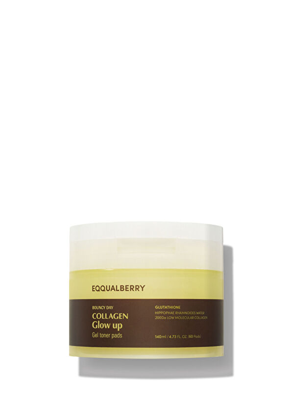 EqqualBerry Collagen Glow Up Gel Toner 60'lı Leke Önleyici ve Parlatıcı Jel Ped 140 ml - 1