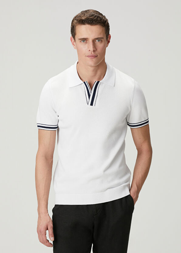 Beymen Club White Color Detail Short Sleeve Sweater - 1