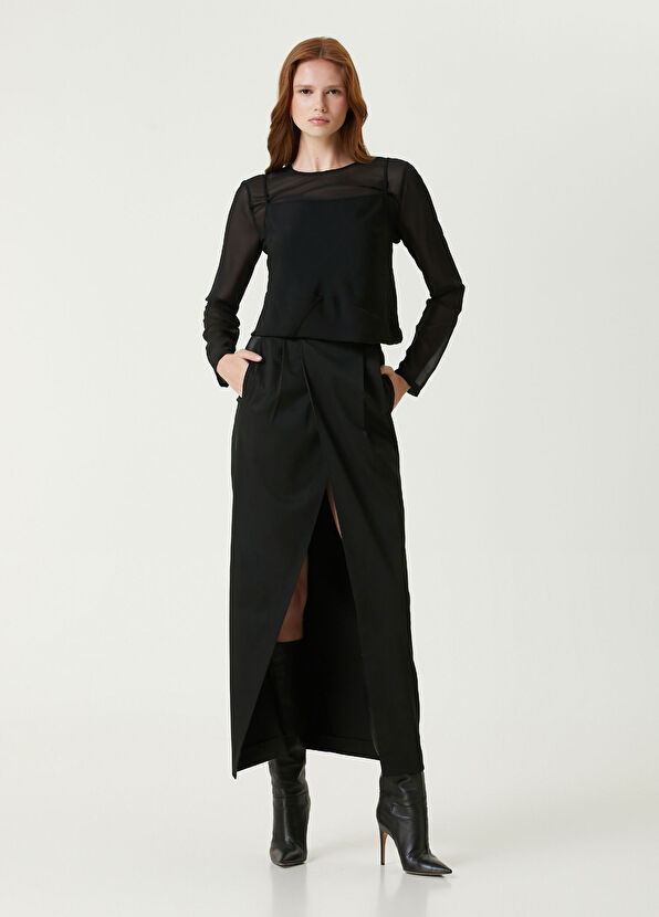 MM6 Maison Margiela Black Wool Blouse - 2