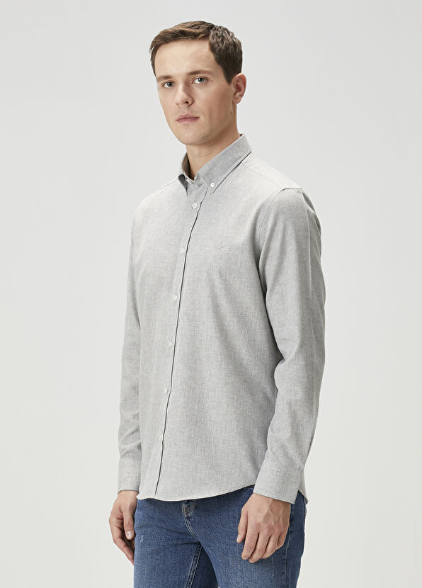 Beymen Club Comfort Fit Grey Shirt - 2