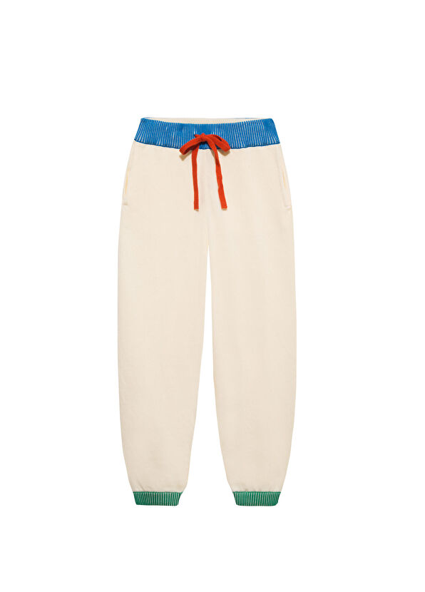 Lala's Joy Ecru Unisex Kids Jogger Pants - 1