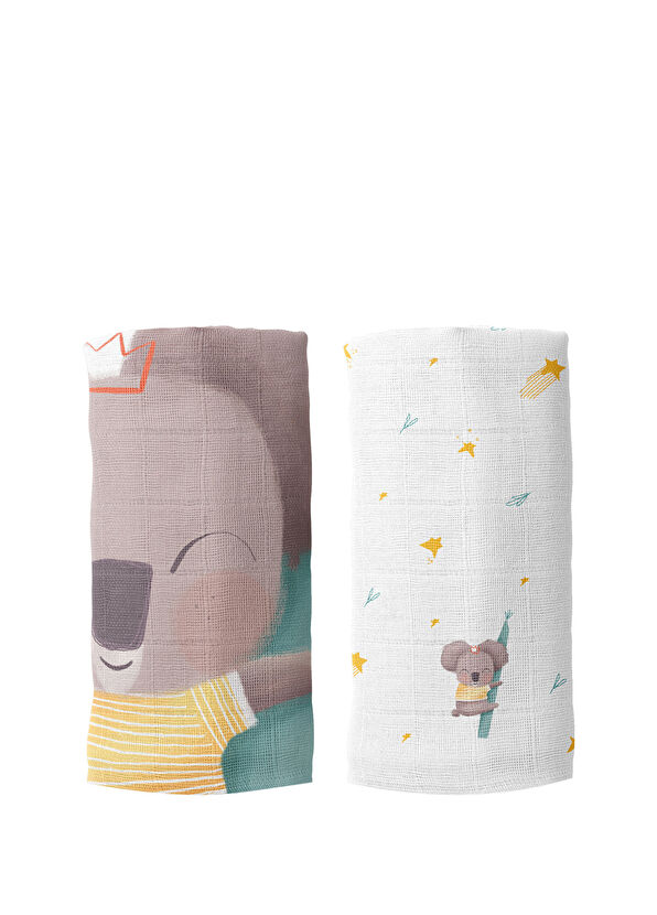 Casadora Baby Koko 100% Organic Cotton 2-Pack Muslin Cover Set  - 1