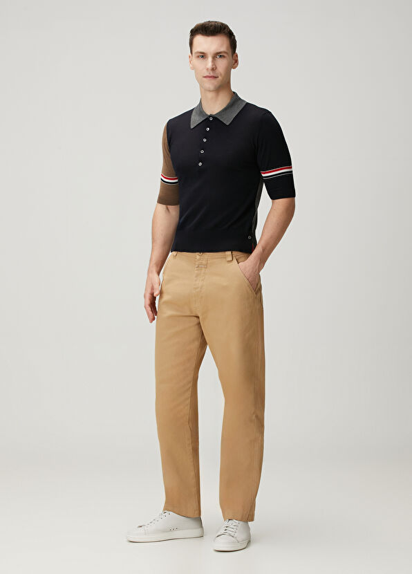 Thom Browne Lacivert Yün Polo T-shirt - 2