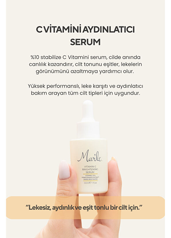 Mar'le C Vitamini Canlandırıcı ve Aydınlatıcı Cilt Serumu 30 ml - 4