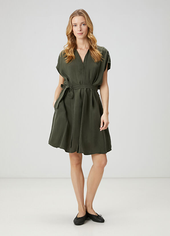 Beymen Club Haki Mini Gömlek Elbise - 1