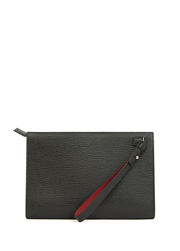 Siyah Erkek Deri El Portföyü - Görsel 4