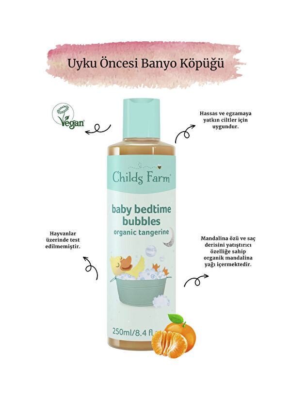 Childs Farm Organik Mandalina Özlü Uyku Öncesi Bebek Banyo Köpüğü 250 ml - 2
