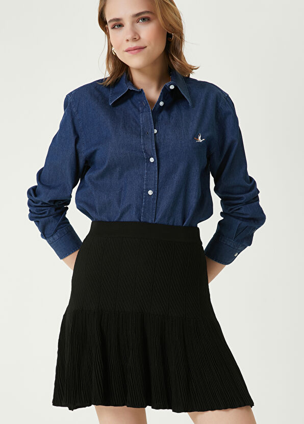 Beymen Club Siyah Godeli Mini Etek - 2