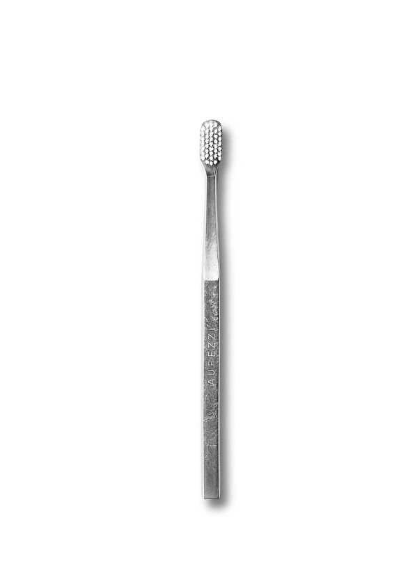 Aurezzi Silver White Silver Coated Medium Medium Toothbrush - 1