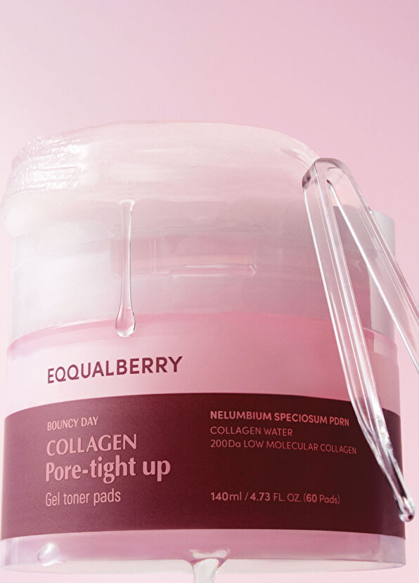 EqqualBerry Collagen Pore Tight Up Gel 60'lı Gözenek Önleyici Kolajenli Jel Ped 140 ml - 2