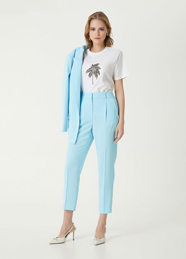 Beymen Club Turkuaz Cigarette Pantolon - 1
