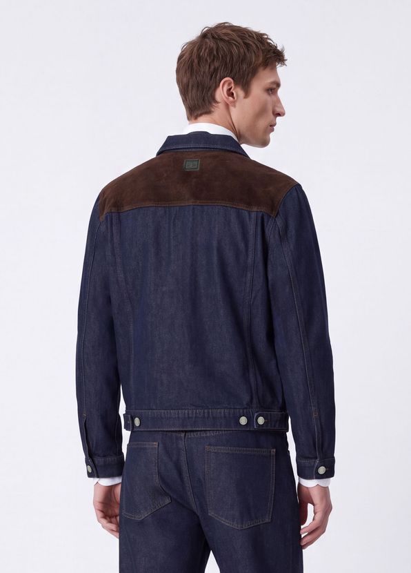 Beymen Club Lacivert Süet Robalı Denim Ceket - 4