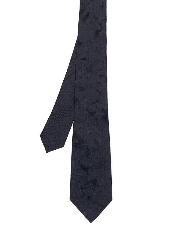 Zegna Lacivert İpek Kravat - 1