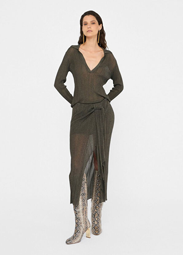 Liu Jo Lurex Yeşil Kadın Kalem Etek - 2