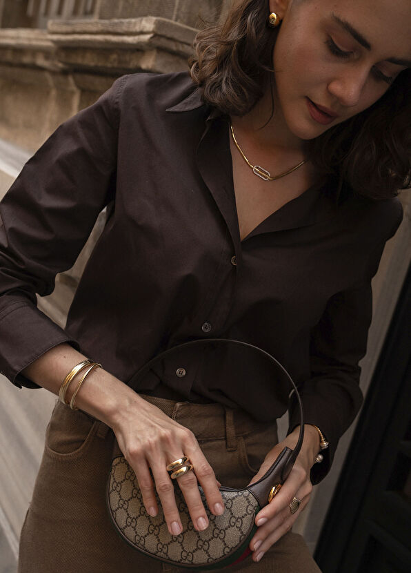 Jess Double Wedding Ring 14K Gold Women Ring - 2