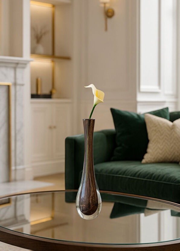 2in1 Design Studio Loom Brown Glass Vase - 2