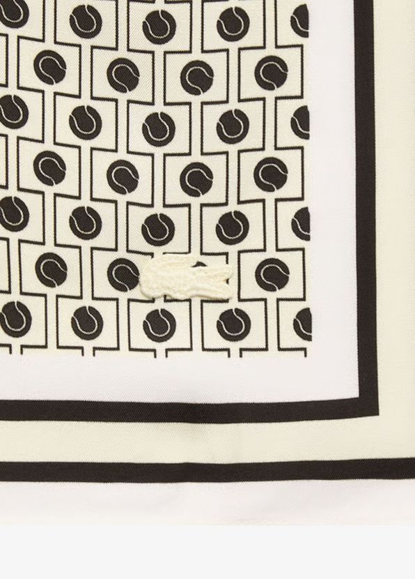 Lacoste Kahverengi-78I Kadın Kahverengi Desenli Kadın Fular 90 x 90 cm ...