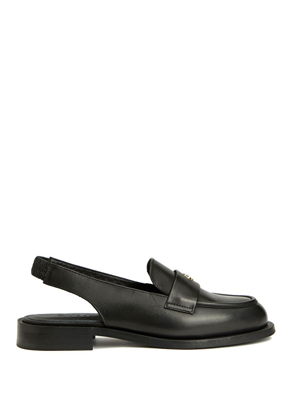 Beymen Club Siyah Kadın Deri Slingback Loafer - 1
