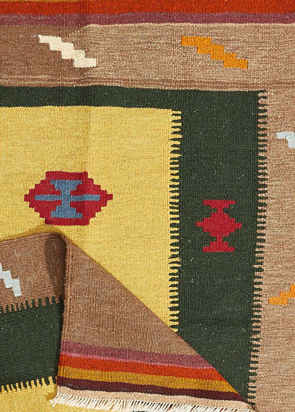 Bohcha Anadol Uşak El Dokuma Yün Kilim - 2