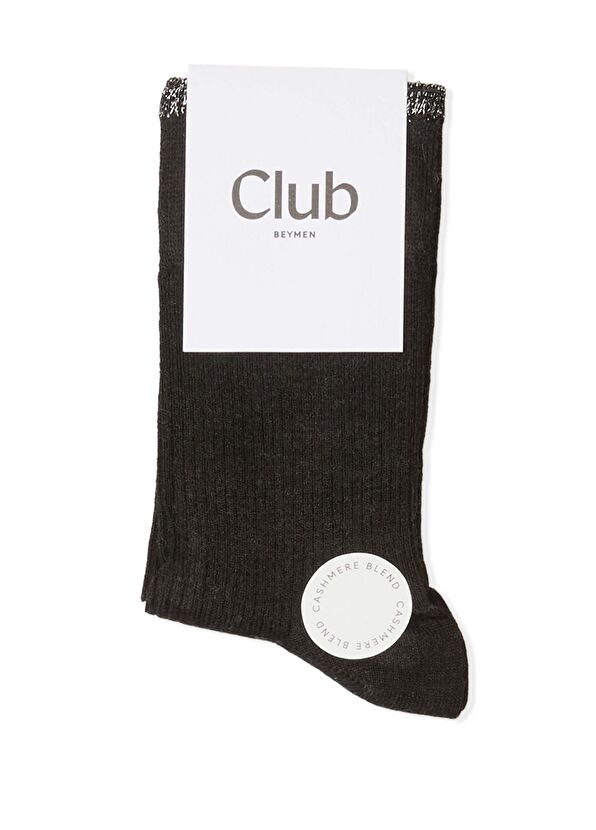 Beymen Club Black Women's Cashmere Blend Socket Socks - 1