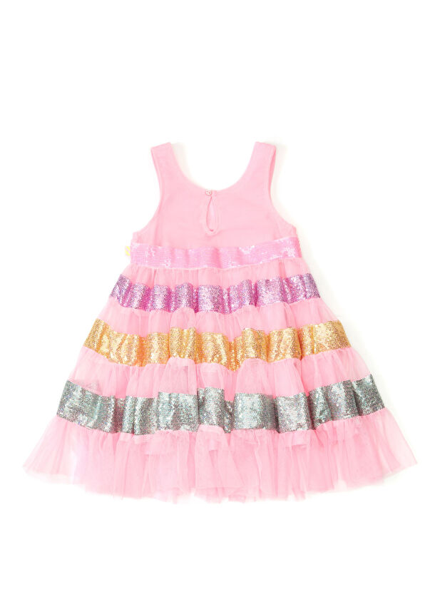 Billieblush Pembe Payet İşlemeli Kız Çocuk Tül Elbise - 2