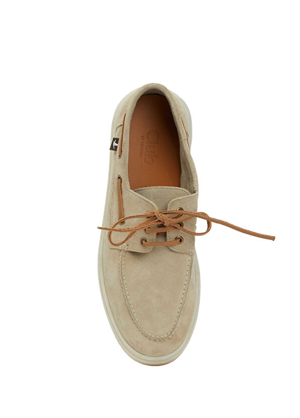 Beymen Club Bej Bağcıklı Kalın Taban Erkek Süet Ayakkabı - 4