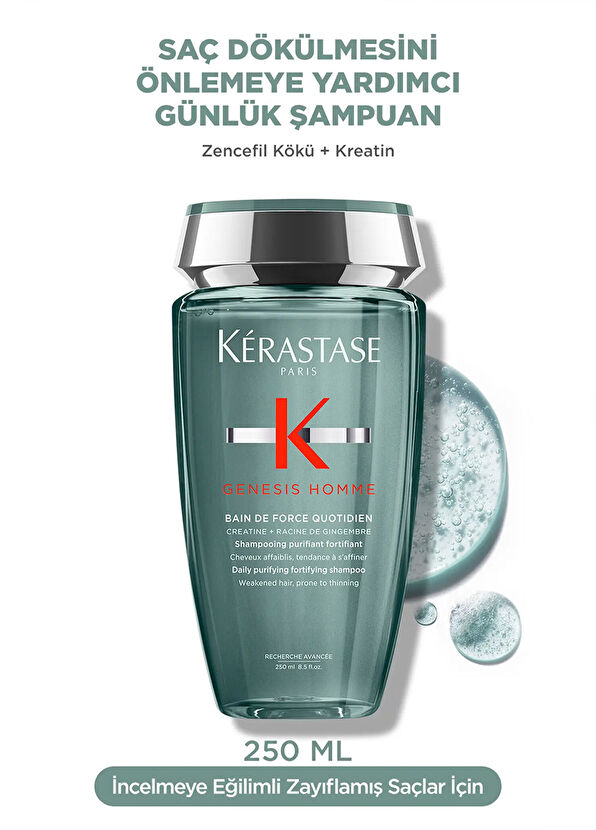 Kerastase Genesis Homme Anti-Shedding Shampoo for Men 250 ml + Styling Spray 150 ml Hair Care Set of 2 - 2