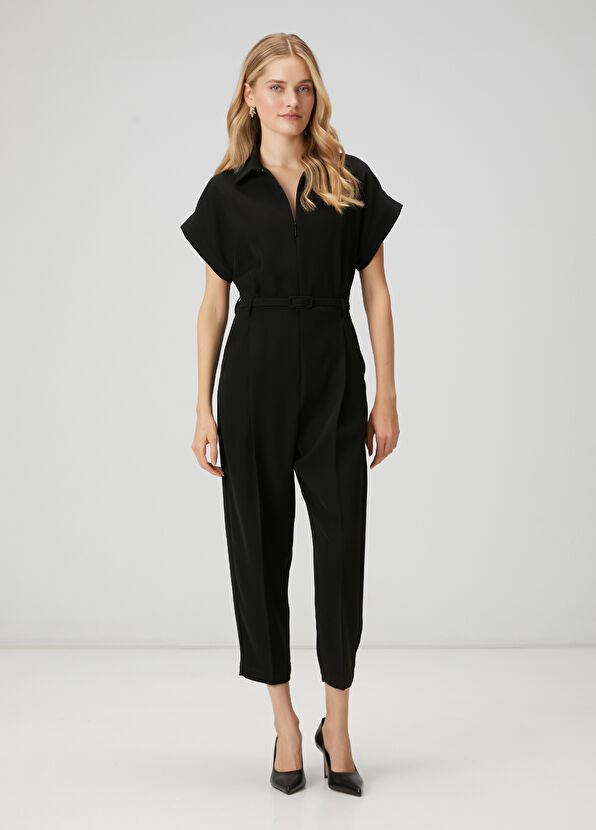 Beymen Club Black Belt Detailed Jumpsuit - 1