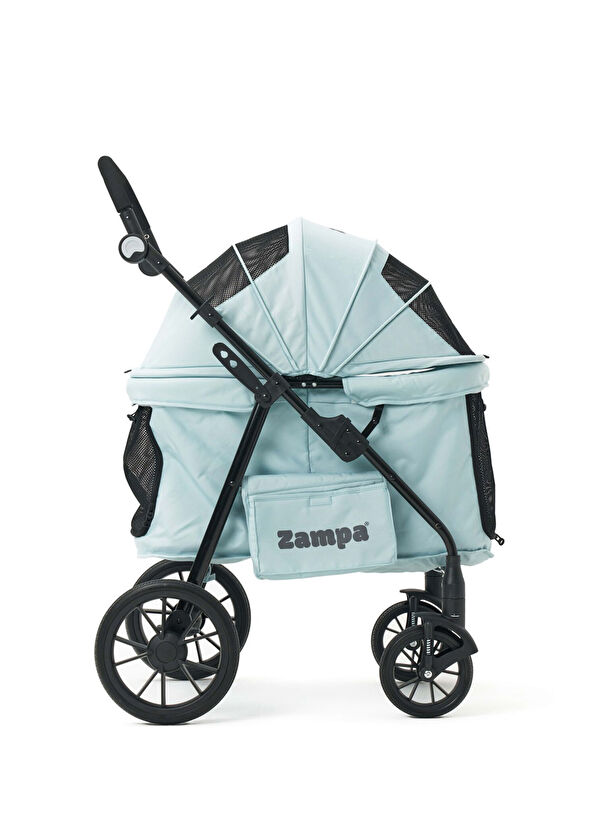 Zampa Aron Light Blue Cat and Dog Stroller - 4