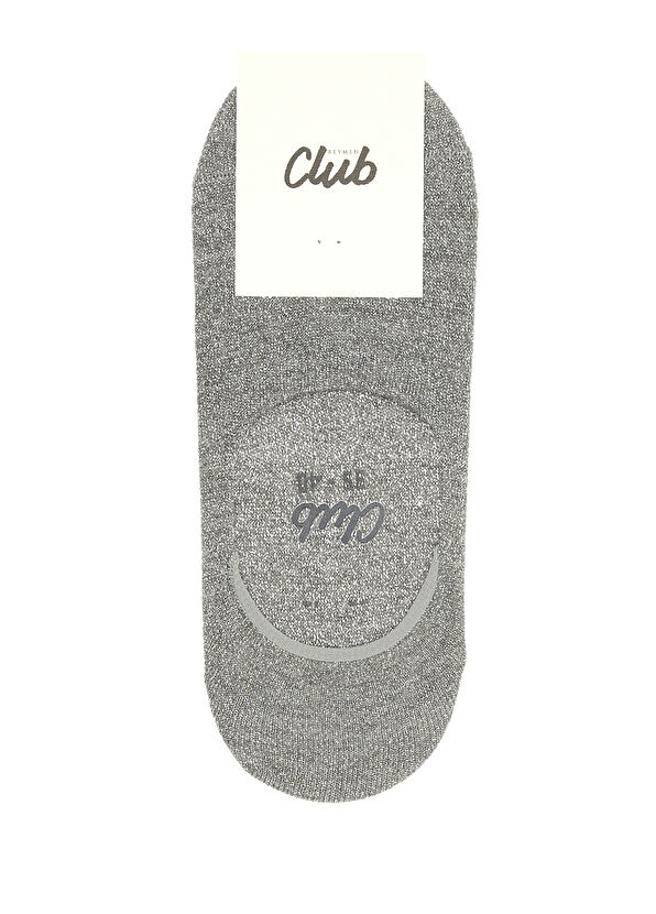 Beymen Club Grey Glitter Textured Women's Suba Socks - 1