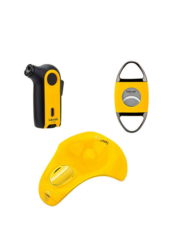 Lubinski Sarı Gold Yeni Stil Üçlü Puro Seti - 1