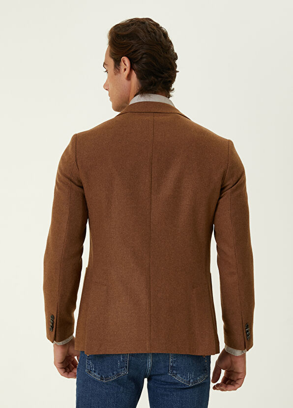 Beymen Club Taba Kalın Flanel Yün Ceket - 4