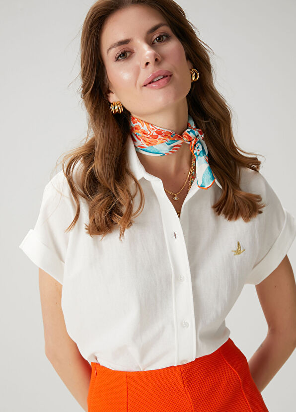 Beymen Club Off-White Short Sleeve Pique Shirt - 2