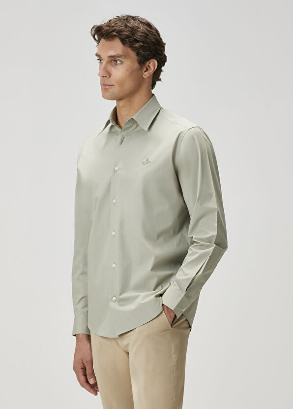 Beymen Club Yeşil Logo Nakışlı Gömlek - 4