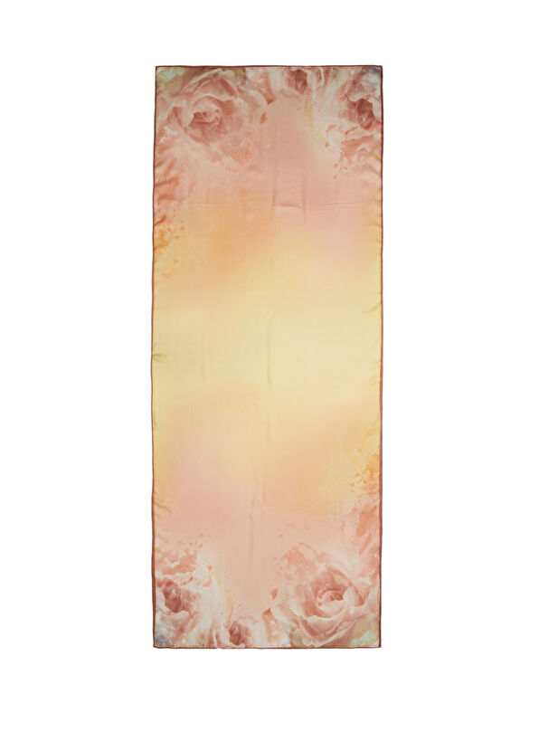 Beymen Club Yeşil Batik Gül Desenli Kadın Şal - 1