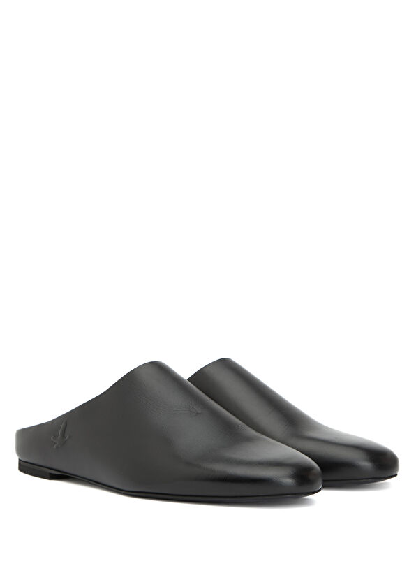 Beymen Club Black Women's Leather Slippers - 2