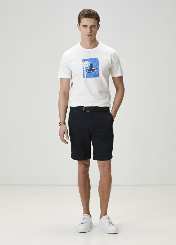 Beymen Club Lacivert Beli Kordonlu Şort - 1