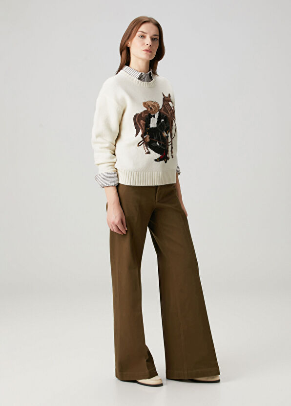 Polo Bear Krem Yün Kazak - Görsel 4