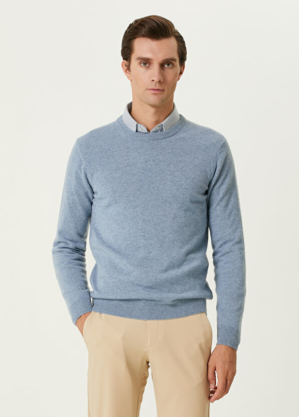 Beymen Club Blue Cashmere Sweater - 1