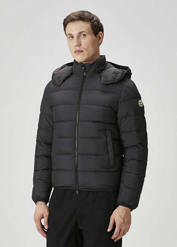 Siyah Kapüşonlu Puff Mont - Görsel 5