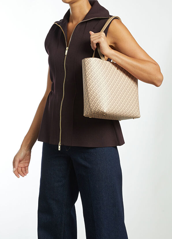 Beymen Club Camel Monogram Women's Bag - 2