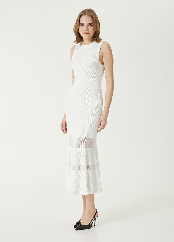 Beymen Club White Midi Knit Dress - 3