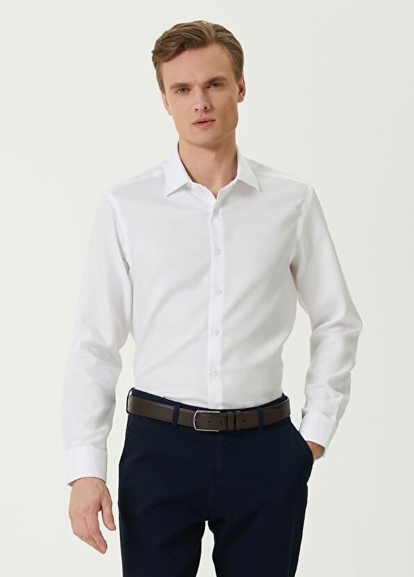 Comfort Fit Beyaz Non-Iron Gömlek Beymen Club Comfort Fit Beyaz Non-Iron Gömlek - 1