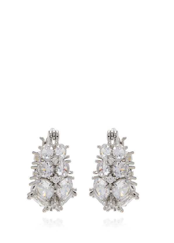 Beymen Club Silver Women's Earrings With Stones - 2