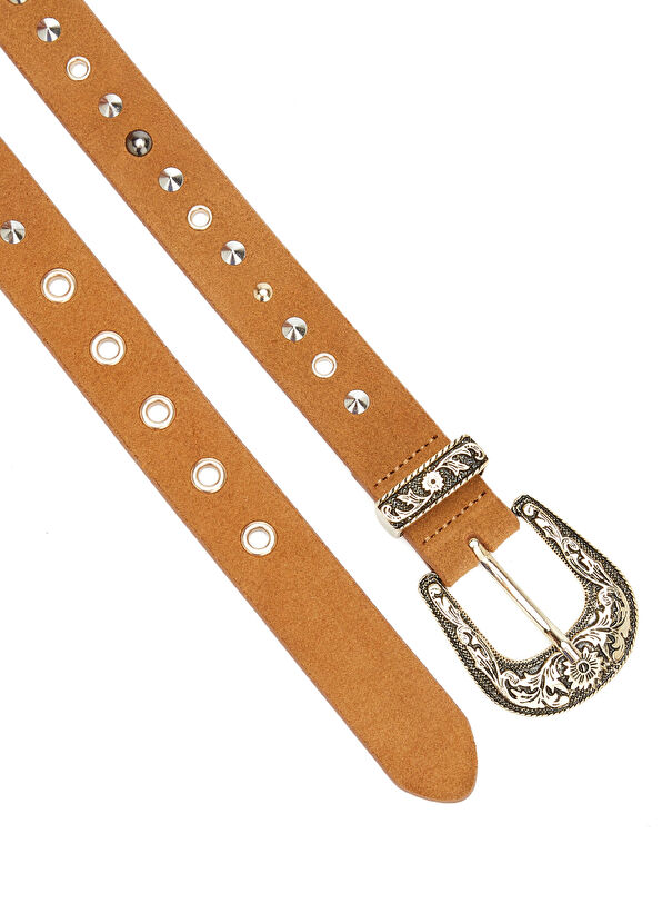 Beymen Club Camel Western Süet Kemer - 2