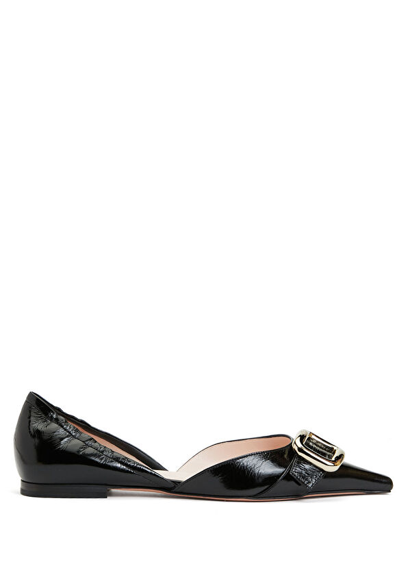 ROGER VIVIER Black Women's Leather Ballet Flats - 1