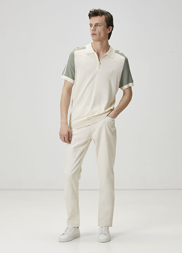 Beymen Club Krem Polo Yaka Kısa Kollu Triko - 2