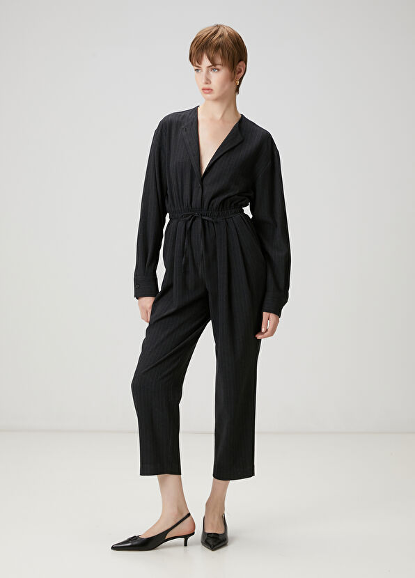 Beymen Club Siyah Çizgili Tulum - 2